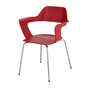Safco Bandi Shell Stacking Chair in Red (Set of 2)